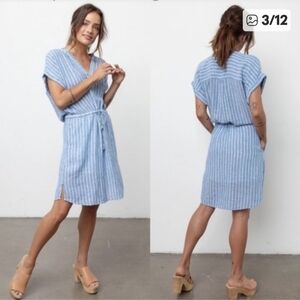 Rails Emma St. Germain Blue & White Striped Dress - M